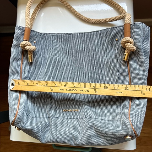 Michael Kors Isla Canvas Satchel Tote - Picture 9 of 10